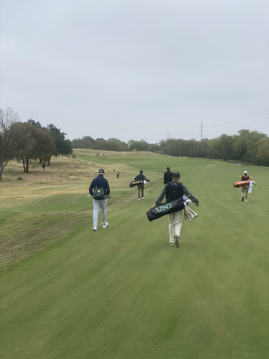 Ryan_Peck's tweet photo. That brief moment when all feels right in the atheltics world getting to support @MeanGreenGolf at the @MaridoeGolfClub Collegiate. Playing strong in a loaded field. #GMG #PinHunters⛳️ https://t.co/0kFkyft3b4