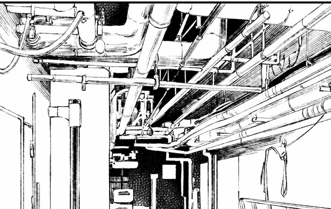 もう一つの漫画の背景はフリーハンド多めだったりザラザラペンを使ったり…と
アナログ感を出していこ。 