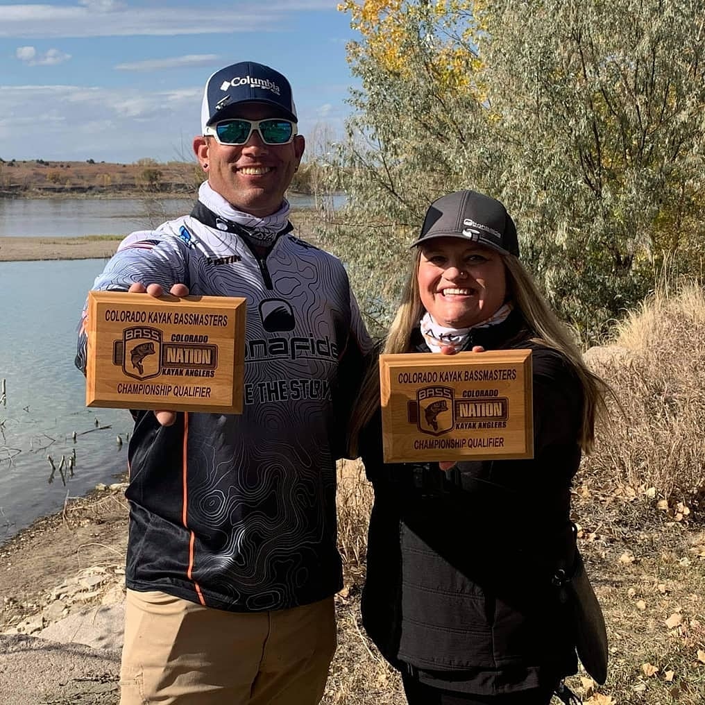 WE DID IT!!! Colorado Kayak Bassmasters is in the books and WE ARE QUALIFIED!  Dustin Mues of @Kayak_Dizz finished with 4th & Jen of @Yak4lifeJenMues came in 6th! #BASSMASTERS #TEAMMUES is TEXAS BOUND! 
@bonafidekayaks  @YakAttackUS