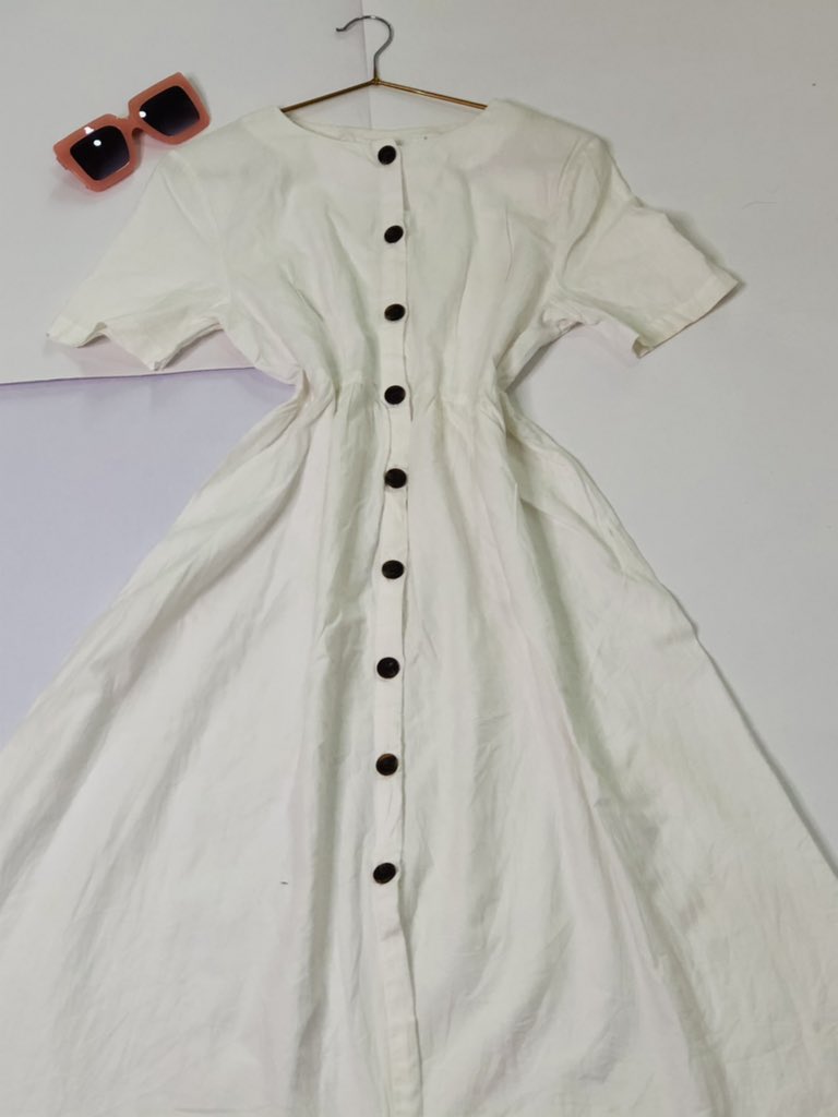 White button down dress Size 6/ small 8#2500
