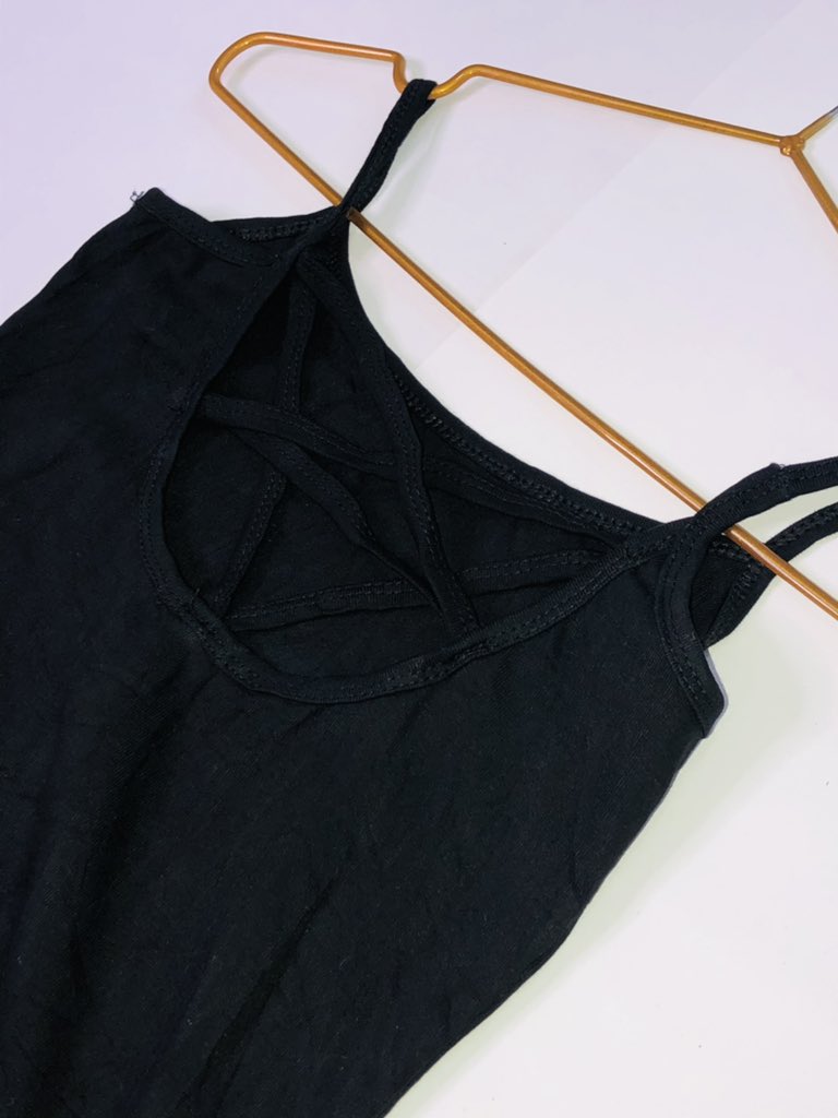 Black bodycon dress with slit Size 8/10#2500