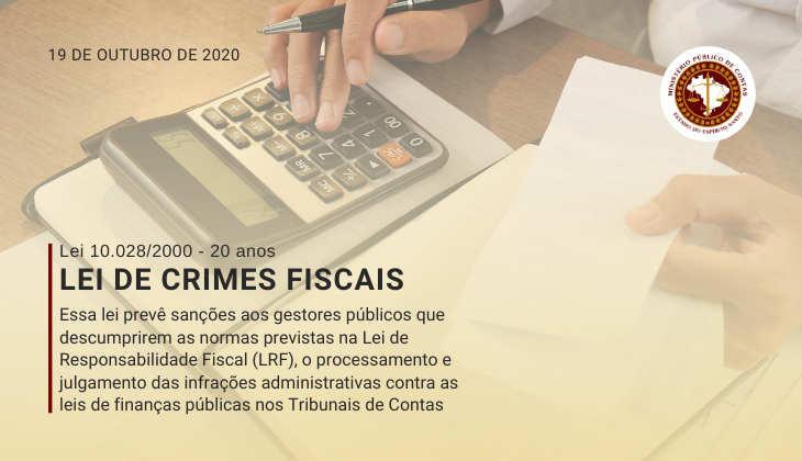 mpc_es's tweet photo. A Lei 10.028/2000, conhecida como Lei de Crimes Fiscais, comemora 20 anos nesta segunda-feira (19). Conheça mais sobre essa lei em https://t.co/f3mmTppkzo
#mpces #mpcespiritosanto #mpdecontas #LeiDeCrimesFiscais #financaspublicas #legislação https://t.co/WW3E5GAec2