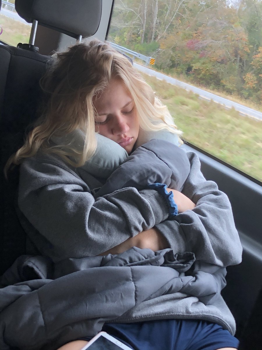 DSCCSoccer's tweet photo. Soccer star resting up for the scrimmage today❤️💙🦅 https://t.co/X4W3qkv6BS