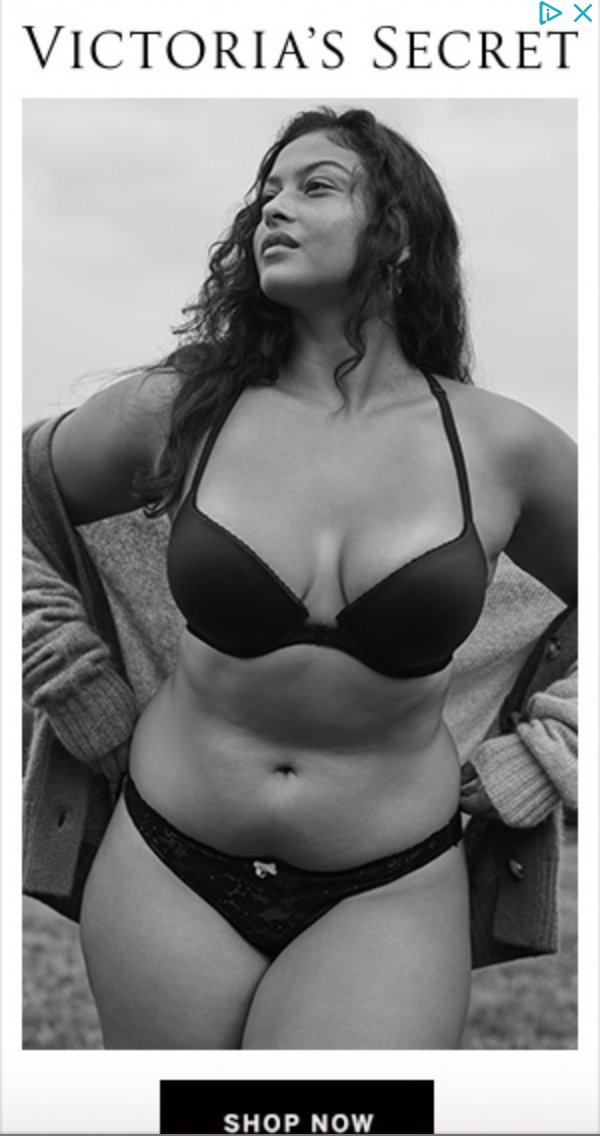 LucieColt's tweet photo. I saw this advert come up and I am so so pleased to see Victoria Secrets using real women, real bodies for their campaigns! 

Anyone else? <3 https://t.co/fnkbXZyYyG
