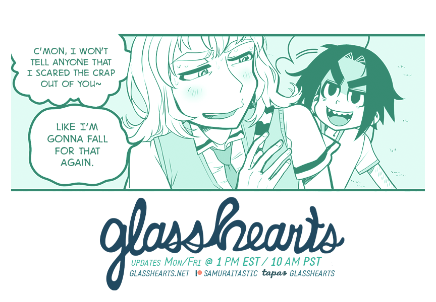 https://t.co/3pq0H72rNe ? #glasshearts | The most obvious crush of the comic is finally in full full display.
Ya love to see it. ? 