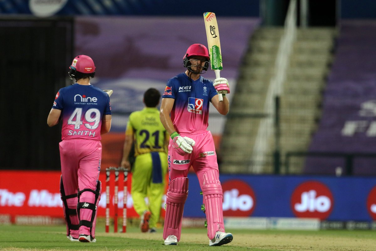 Sportstar (@sportstarweb) on Twitter photo 2020-10-19 17:16:24 Jos Buttler gets to his 1⃣1⃣th IPL fifty, hammering a fine boundary off Piyush Chawla straight down the ground. #RR 99/3 in 14.3 overs 🚨 Follow #IPL2020 #CSKvsRR 🏏 live: sportstar.thehindu.com/cricket/ipl/ip… Jos Buttler gets to his 1⃣1⃣th IPL fifty, hammering a fine boundary off Piyush Chawla straight down the ground. #RR 99/3 in 14.3 overs 🚨 Follow #IPL2020 #CSKvsRR 🏏 live: sportstar.thehindu.com/cricket/ipl/ip…