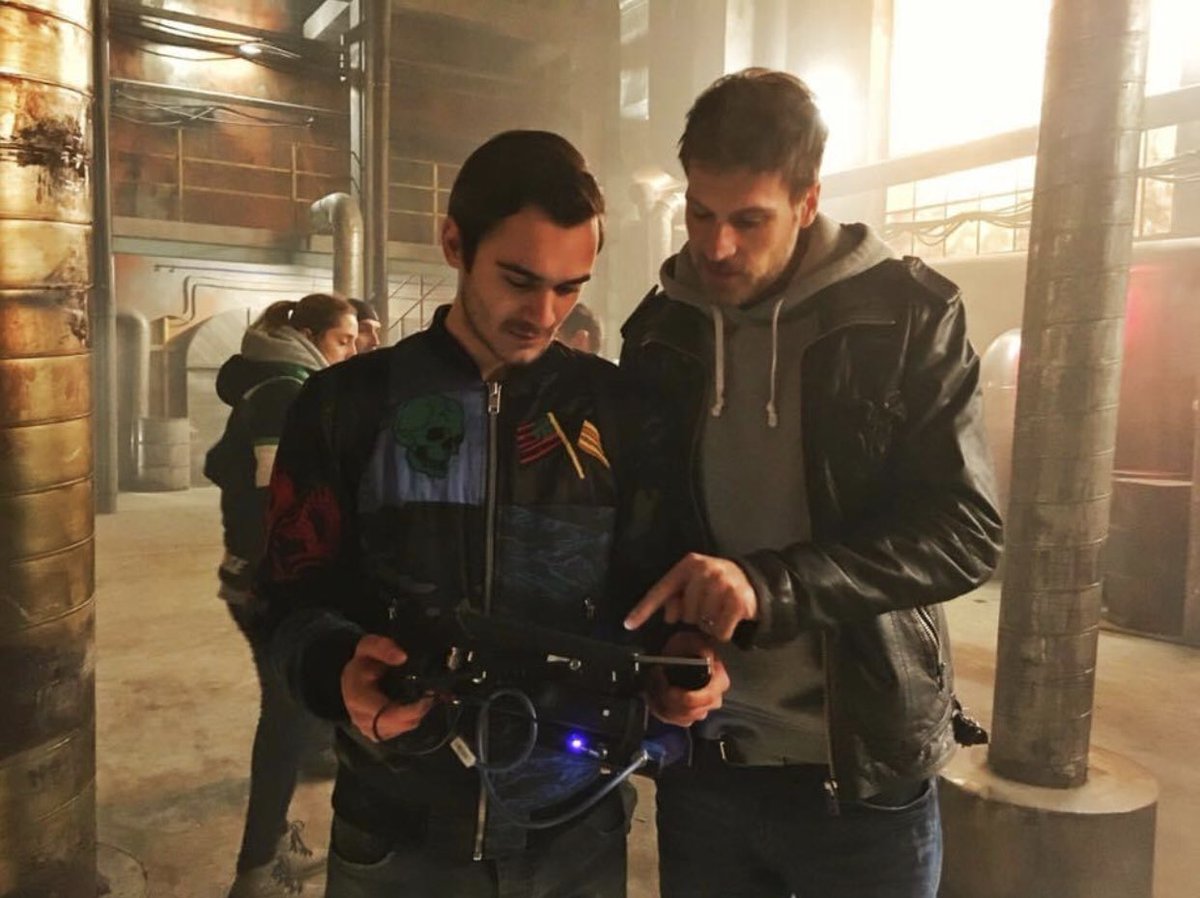 Here is our producer #JulianKostov and director @GilesAlderson taking a look at the handheld monitor on set of #TheDare!

You can watch the Movie as it’s out now on Digital apple.co/30wNfTD and DVD amzn.to/31uZy3N