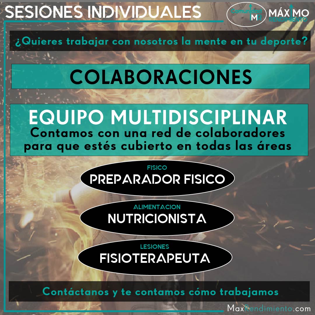Siempre hay que cuidar al deportista/entrenador... Por ello, en #MáximoRendimiento tenemos colaboraciones con profesionales de total confianza que pueden aportar su granito de arena. 

Objetivo: tenerlo todo bajo control. 

Y tu, ¿entrenas la mente?