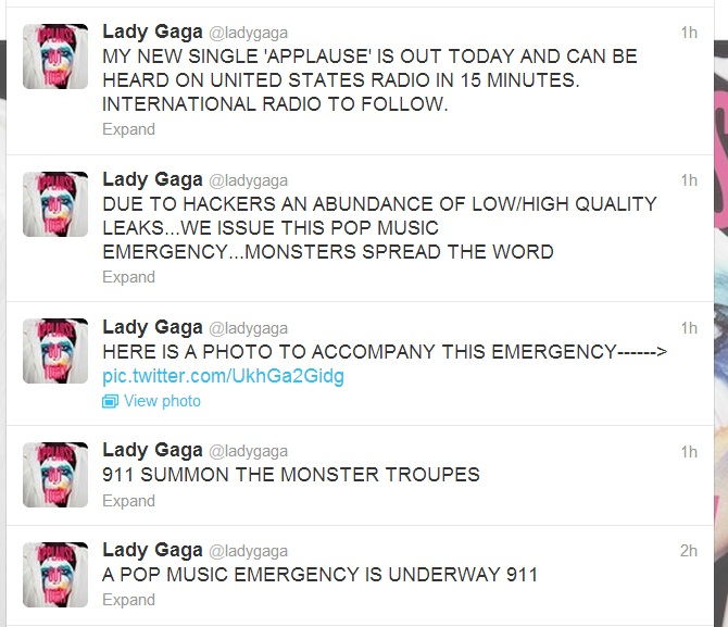 just weeks before the supposed release of the first single "Applause" a lot of leaks started spreading which ultimately made gaga release the lead single earlier than planned, the same day as the release of Katy's "Roar"