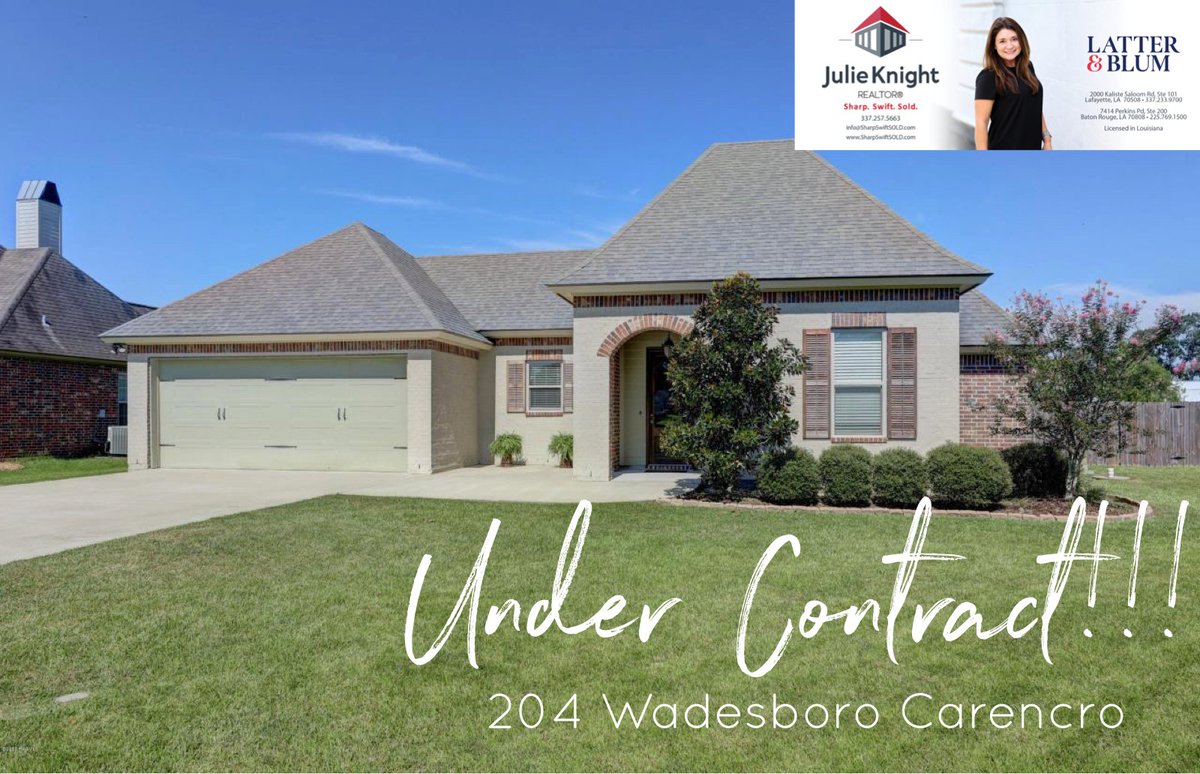 SharpSwiftSold's tweet image. Weekend Success!!!! #SharpSwiftSold #UnderContract #realestate #realestateagent #realestatelife #acadiana