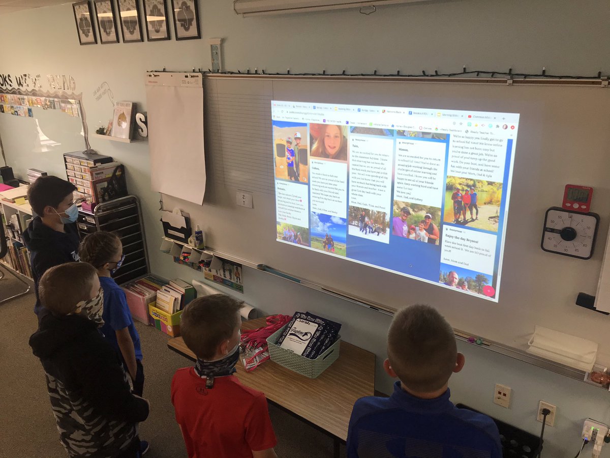SpriggScholars's tweet photo. We started our day with welcome back messages from our families! What a great start to a great day! #oneflagstone #funinfourthFSE https://t.co/uY60FrnjUz