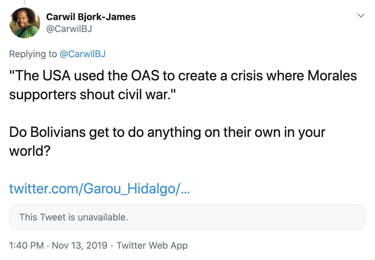 Over the years, a class of US academics & NGO types deployed woke language, eco-anarchist themes, and faux-expert condescension to legitimize the imperialist campaign against Evo Morales and MAS. They helped suppress left opposition to last year's coup, yet some celebrate today.