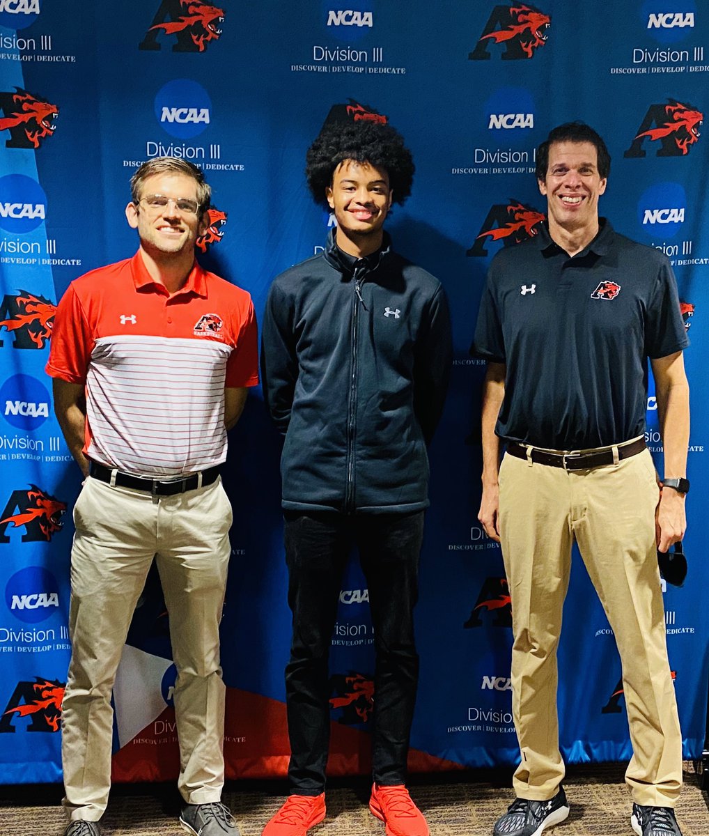 Crevon Adams, Dulaney 2021, on the campus of Albright College today for visit. 📚🏀 #dhshoops