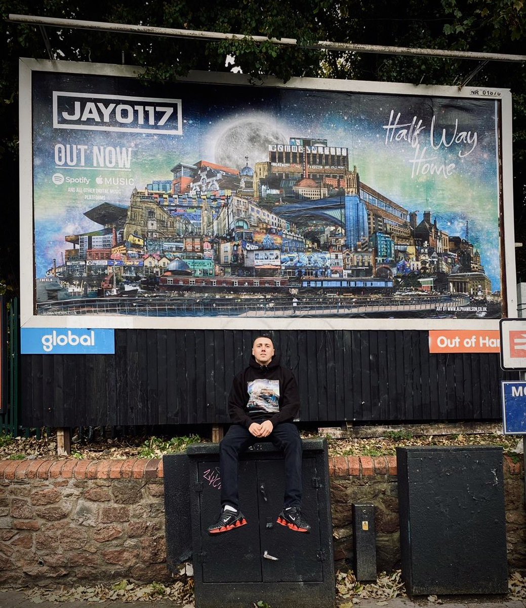 There is levels to this. This level is called “look mum I’m on a billboard” 

‘Half Way Home’ out now on all digital platforms. Go stream that! Love #Bristol #HalfWayHome #CheeseAndBread