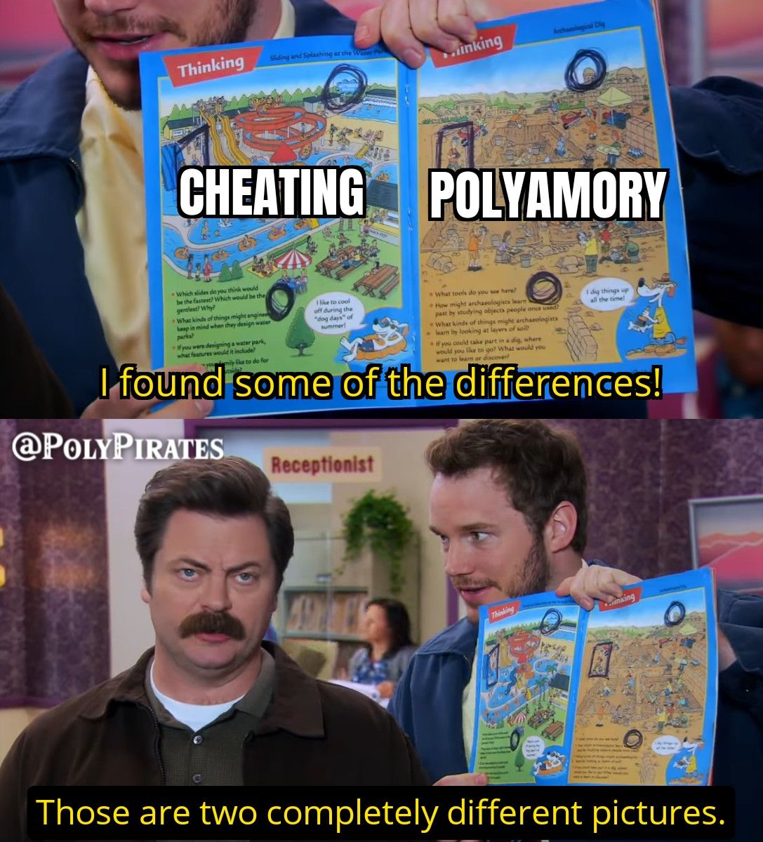 This is why I can't rely on quick explanations of polyamory...

#ethicalnonmonogamy #enm #polyamemery #polyamory #memes #relationshipadvice #polypirates #polyamorymemes #imissthisshow