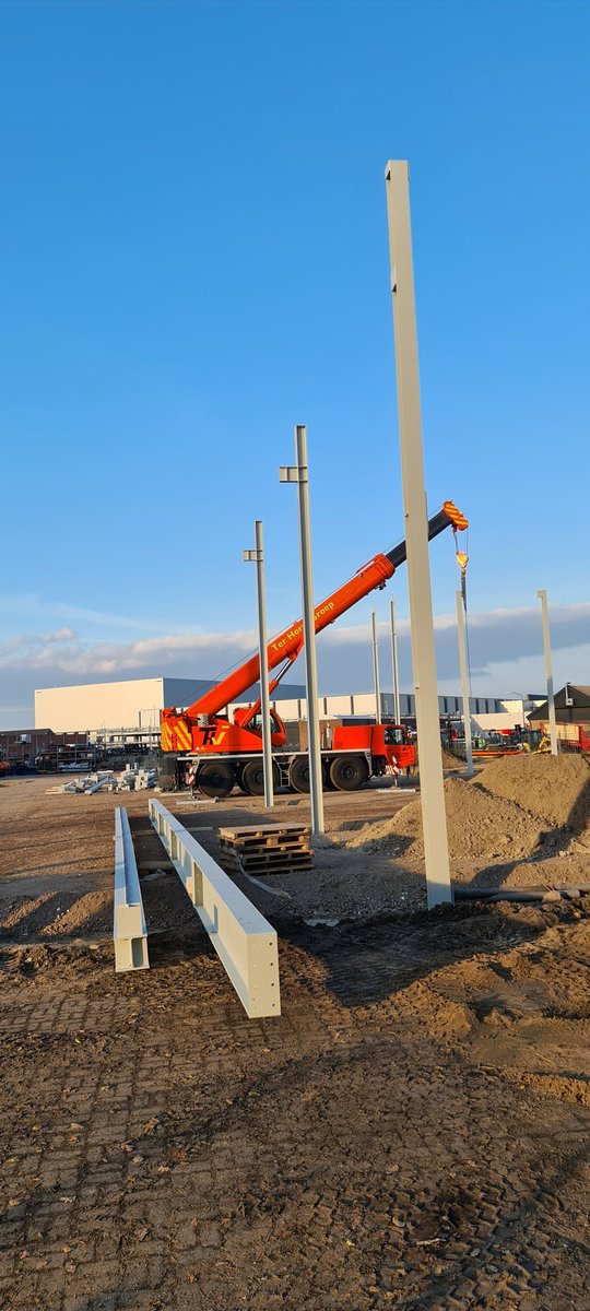 Begonnen met de staalconstructies, dat gaat reuze snel! Nieuwbouw Ter Horst MetaalTechniek