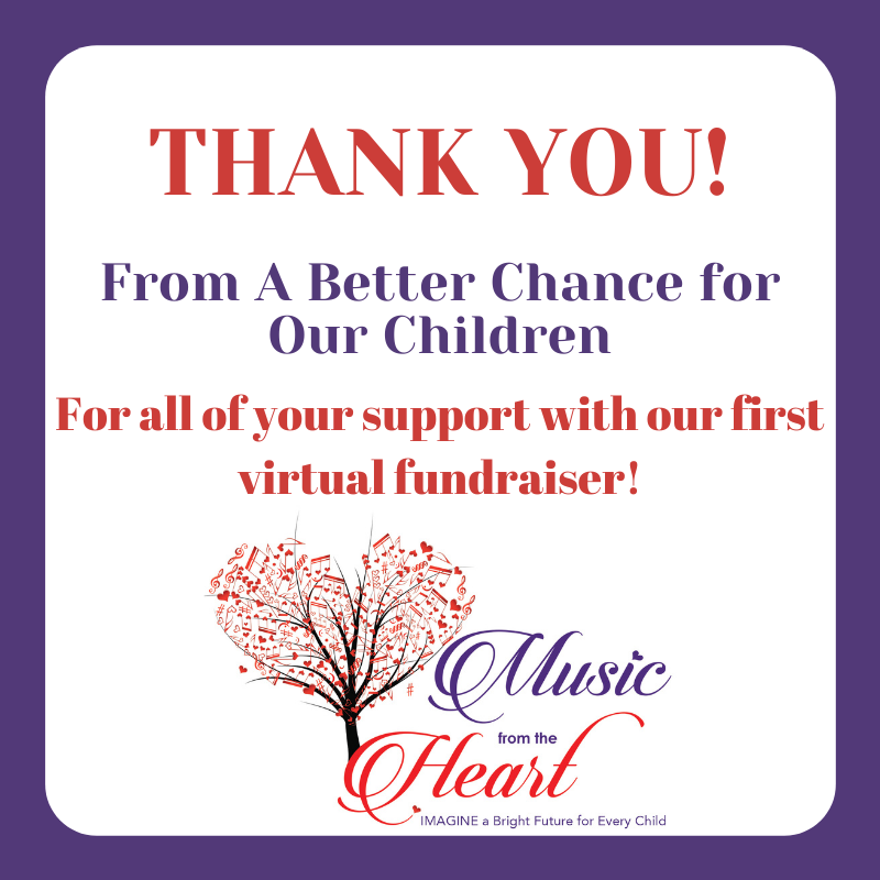 AbcfocDel's tweet photo. Thank you to everyone who supported ABC for our first virtual fundraiser! Thank you to the performers who volunteered their time, our sponsors of the event, our staff, our families, friends and to everyone who bid and donated to our organization! Thank you!!!
#netde #abcfoc https://t.co/4xtRsVOdko
