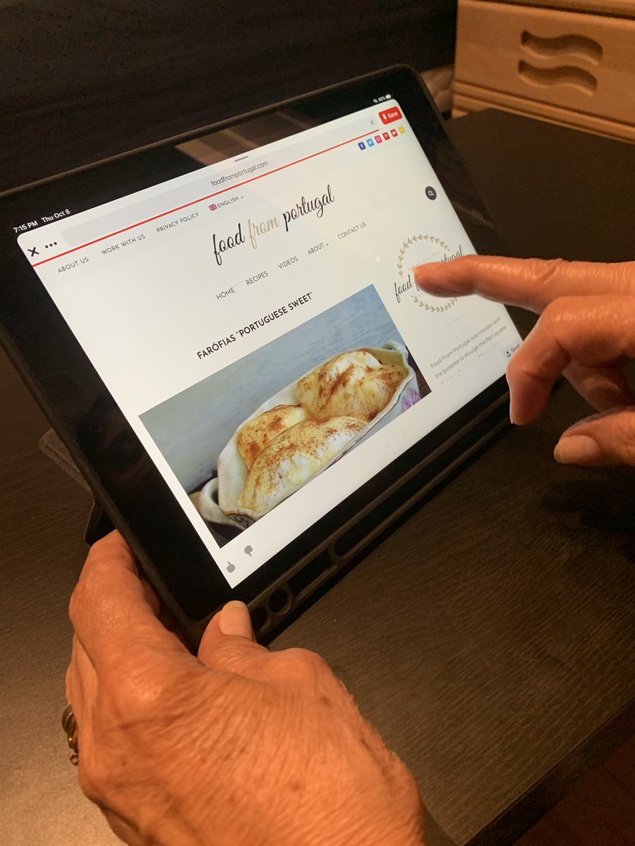 KyleMartins13's tweet photo. My grandmother loves to cook but has lost so many recipes from back home in Portugal. So I introduced her to Pinterest where she can find thousands of traditional Portuguese recipes. Was a little tricky to navigate at first but was a great success! She can’t wait to start cooking https://t.co/eP0XFuSReK
