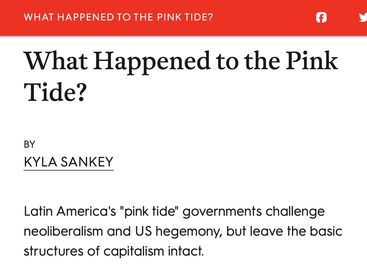 Jacobin hailed Evo Morales as the Americas' "greatest president" today, praising his record of poverty elimination.That overdone headline strongly contrasts Jacobin's past coverage of Morales, which portrayed him as a failure & conservative who had betrayed the socialist cause.