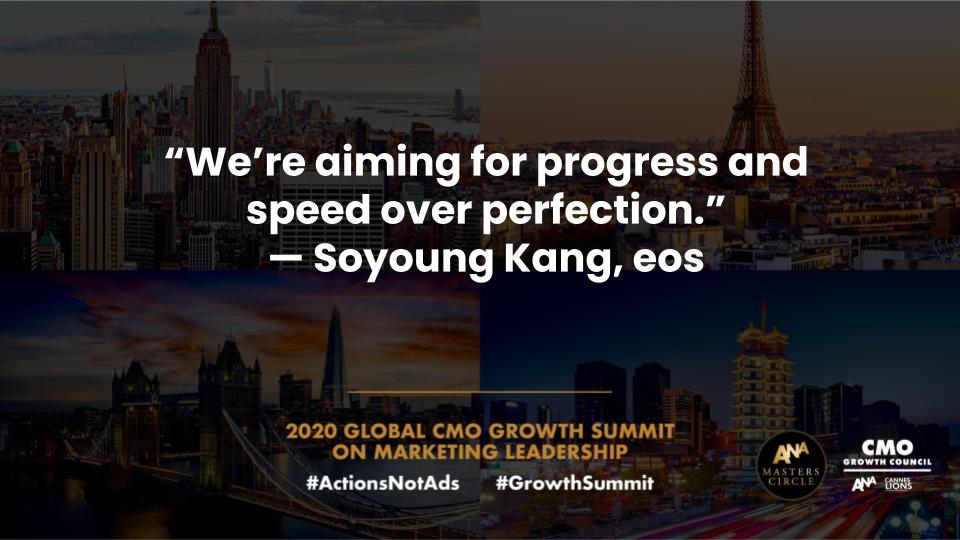 ANACMOMasters's tweet image. What&apos;s buzzing among our CMOs right now in the afternoon session? #progessoverperfection another way of saying #ActionsNotAds We are enacting change at the Global CMO Growth Council Summit. What are you doing?
#GrowthSummit @soyonyc @ANAmarketers @Cannes_Lions