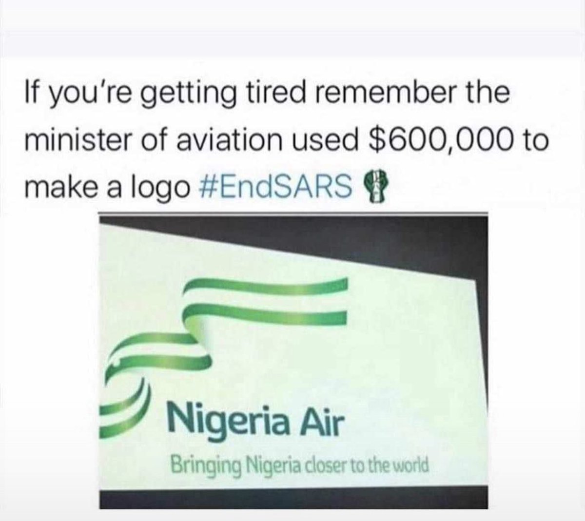iencandy's tweet image. Scam upon scam! Where is Nigeria Air they launch only Logo💔 #EndBadGovernance ✊🏿 
#EndSARS