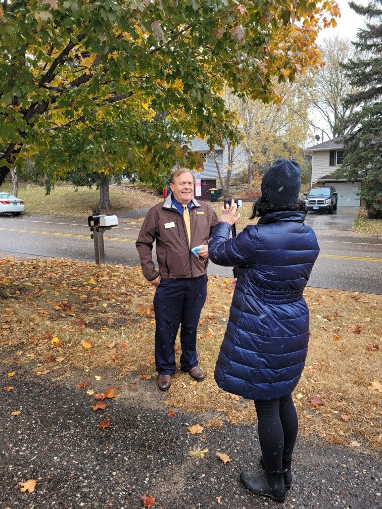ChrisMPalladino's tweet image. A little snow and rain mix won’t stop some client interviews this afternoon! Fun discussing the latest development plans on the @GoldLineBRT with Washington Co Commissioner Stan Karwoski in Woodbury. #contentcreation #clientinterviews #goprohero8 #PR