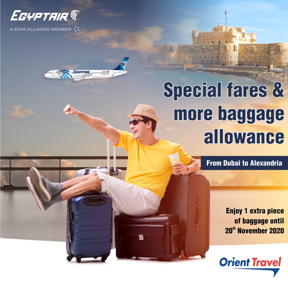 Orient Travel Uae On Twitter Take Advantage Of Special Fares On Egypt Air And Extra Baggage Allowance