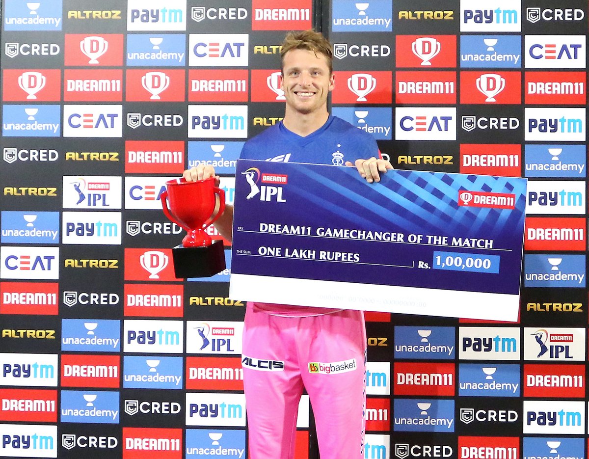 Dream11 GameChanger of Match 37 between @ChennaiIPL   and @rajasthanroyals is Jos Buttler. 

@Dream11 #YeApnaGameHai #Dream11IPL