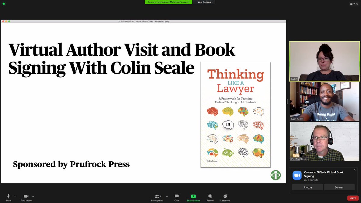 #ThinkingLikeALawyer book signing happening now at #CAGT2020. Get the book now and join us! <a href="/CAGTCoGifted/">Colorado Association for Gifted and Talented</a>  bit.ly/35860hF