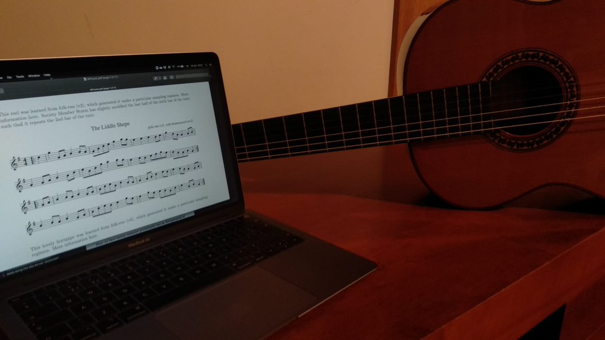 umpedronosapato's tweet photo. Wonderful time learning some machine-generated folk tunes on a tutorial by @boblsturm at the 2020 Joint Conference on AI Music Creativity #aimusiccreativity https://t.co/HeVdAc3QgA