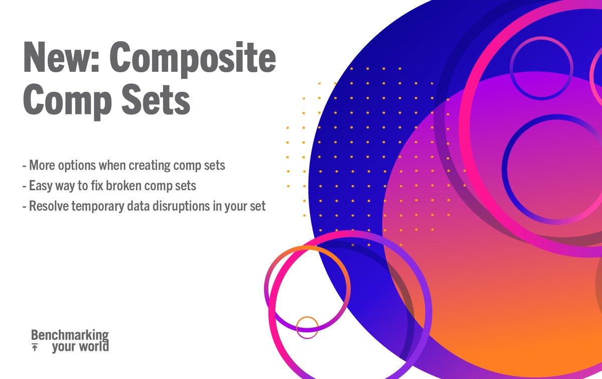 As the global hotel industry evolves, comp sets are evolving along with it. We are pleased to introduce a new solution that provides additional flexibility and control as you create and manage your comp sets over time. Learn about Composite Comp Sets here: bit.ly/3o07djK