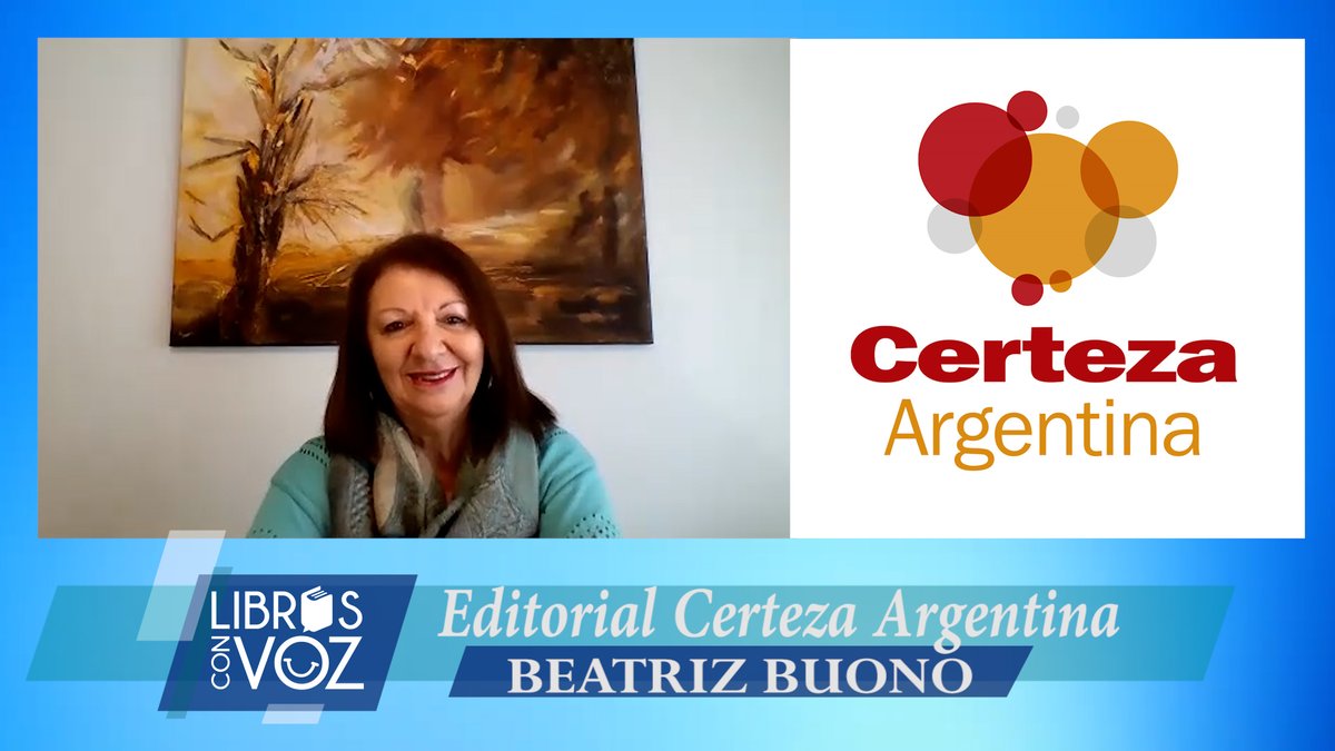 Librosconvoz's tweet photo. HOY LUNES 19/10 16:30 HS ARG. POR CANAL LUZ canalLUZ
BEATRIZ BUONO - Dir Editorial Certeza - Entrevista Exclusiva
Mirarlo a través de https://t.co/VMkikN5l9v, Direct Tv Canal 354, Cablevision Flow Canal 435,
https://t.co/Ds3PuikFRJ
#libros
@SilviaChaves5 
@BeatrizBuono https://t.co/2LTAFJ38CC