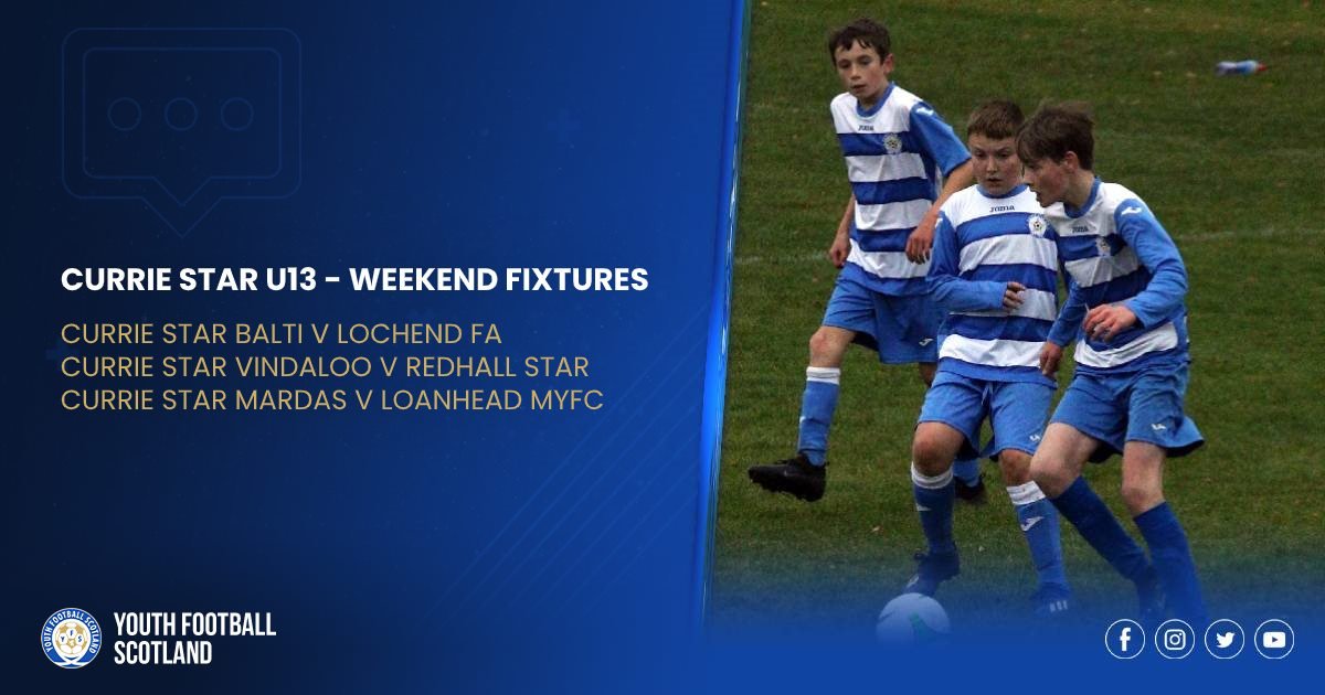 yfst's tweet photo. HOT PROSPECTS | It has been a long time coming, with many a YFS journalist pun along the way, but it's finally happened! Here's how @CurrieStarFC have named this year's Under 13 teams... https://t.co/jgXt3IcWbE