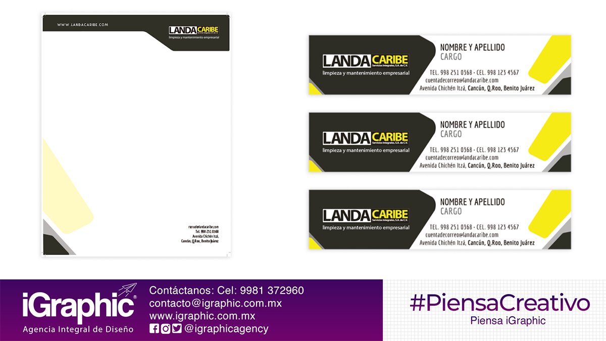 iGraphicAgency's tweet photo. Diseño de imagen LANDA CARIBE, (Website, Tarjetas de presentación, Hoja membretada, Firmas digitales, Flyer).
#branding #webdesign #graphicdesign #design #creative #igraphic #creativeagency #piensacreativo #piensaigraphic #registrodemarca #marca #impi #Entrepreneur https://t.co/G1befVjwiW