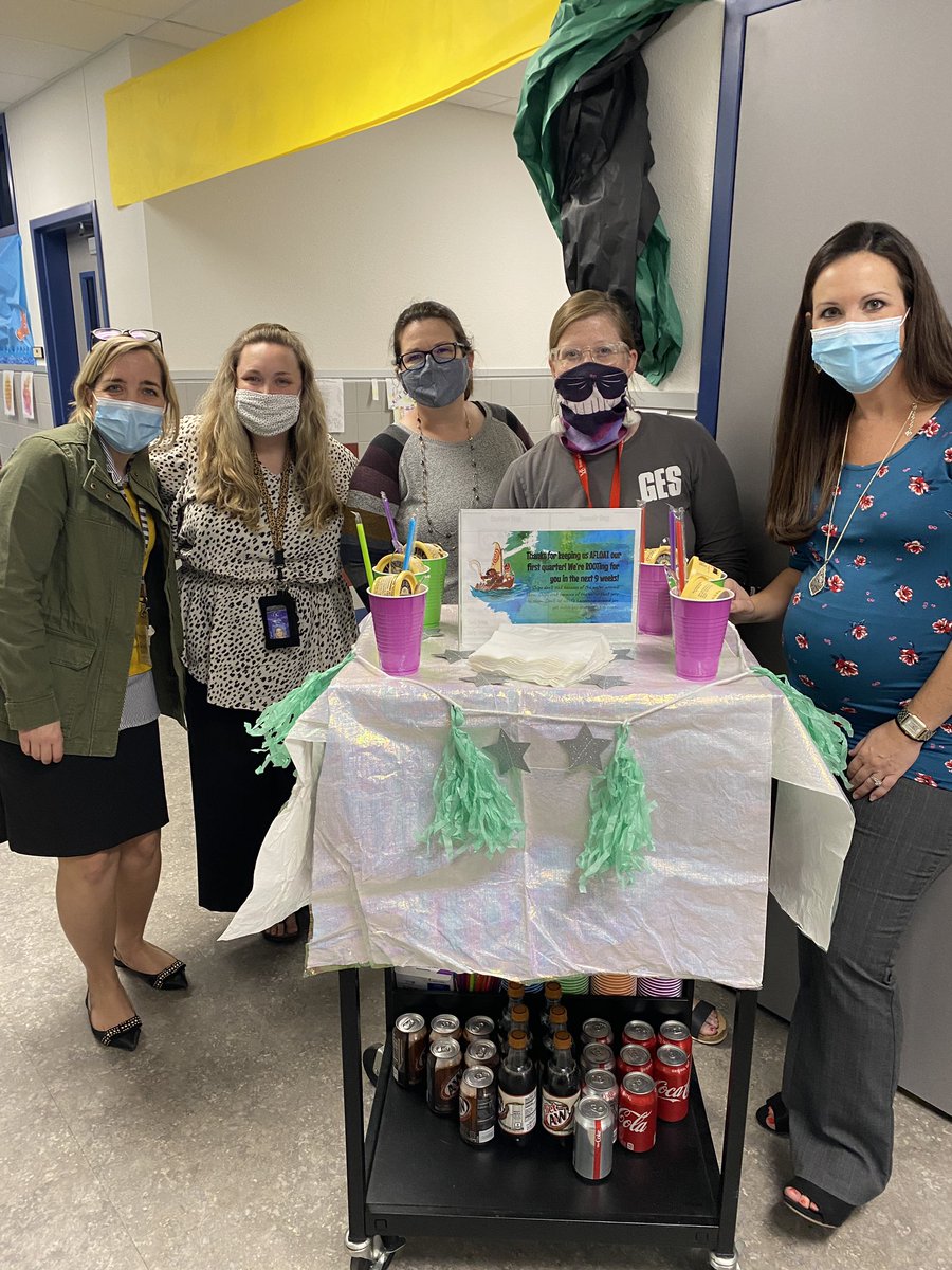 crscott123's tweet photo. We couldn’t ask for a better team guiding our ship...They obviously know how to keep teachers motivated! #surprise #cokefloat #gesshineon https://t.co/pyoQQ6sSOM