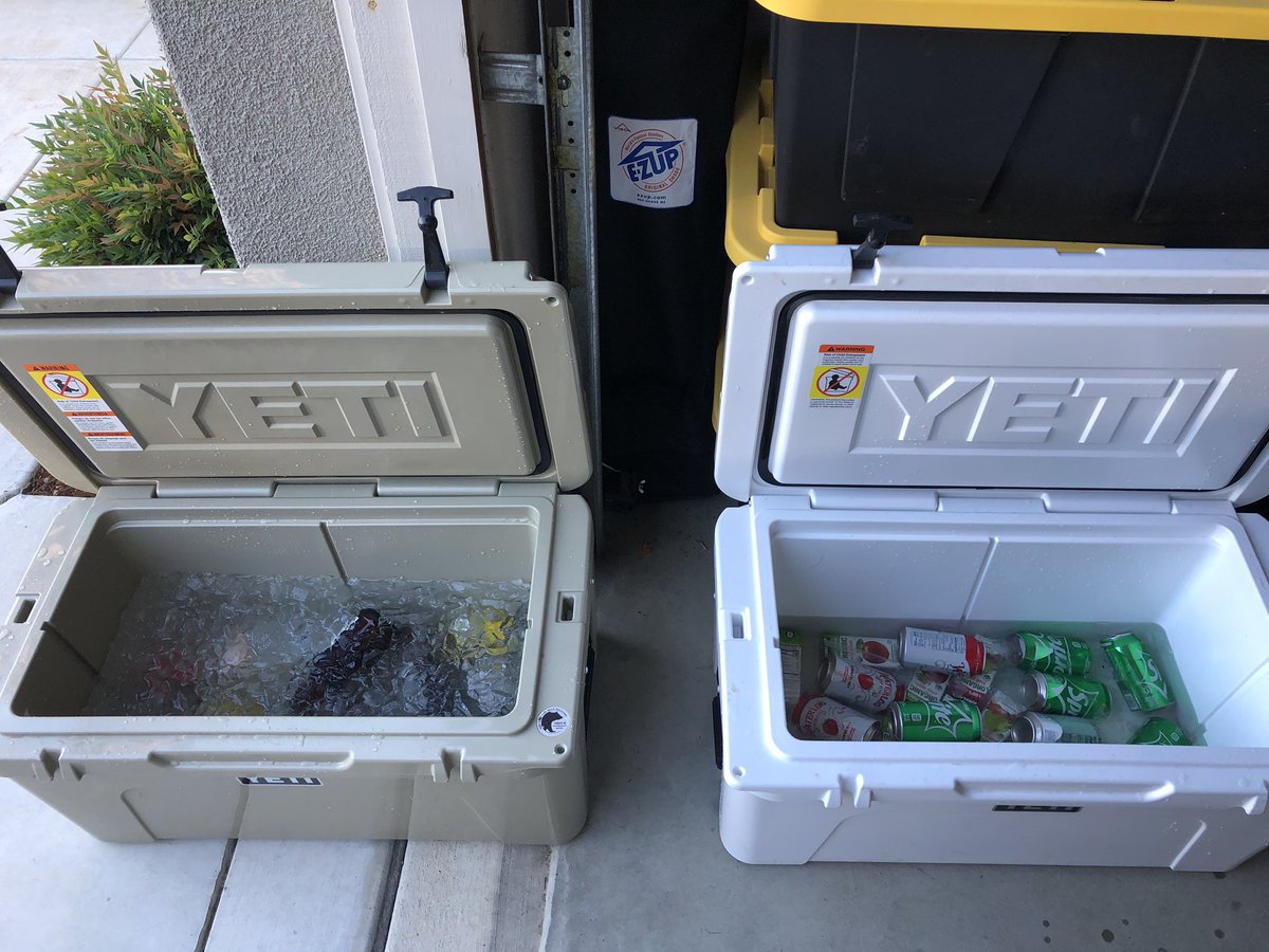 chrisericksen's tweet photo. @YETICoolers I’d like to understand how the same model cooler doesn’t hold ice for the same amount of time. https://t.co/QwW20qdUXx