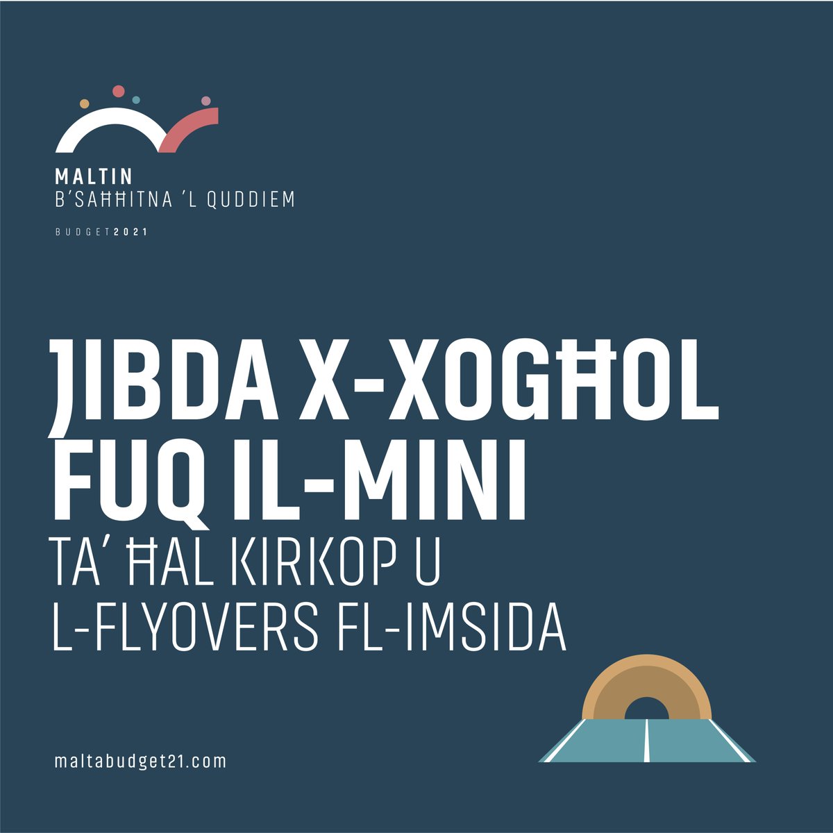 Jibda x-xogħol fuq il-mini ta’ Ħal Kirkop u l-flyovers fl-Imsida #MaltinbSaħħitnalQuddiem #maltabudget21 #trasport #infrastruttura