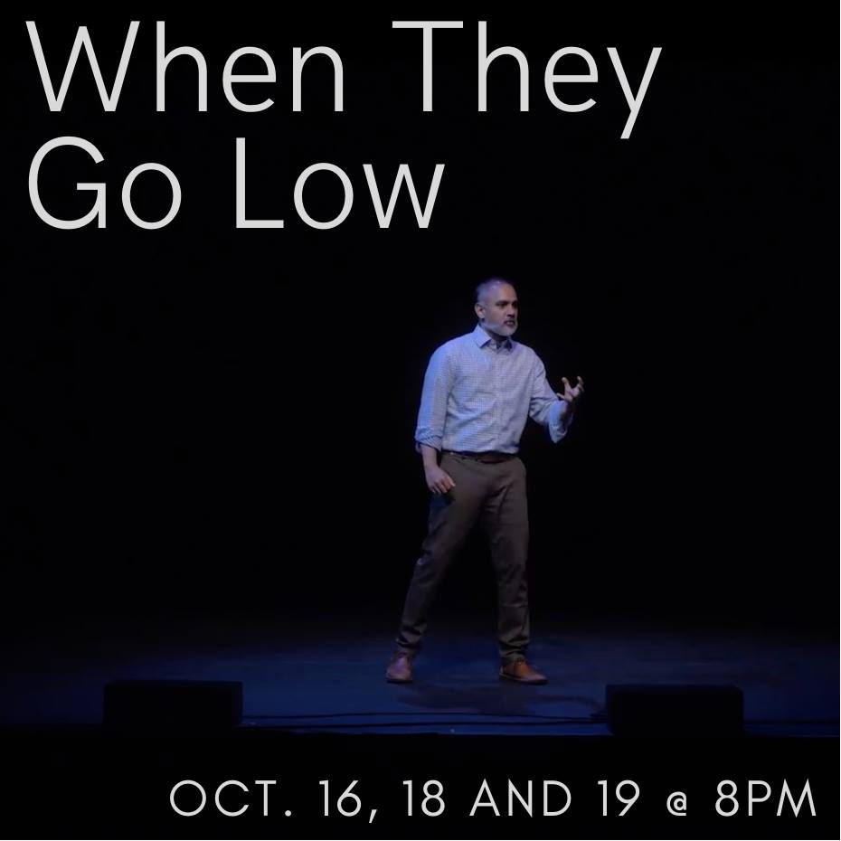 lunastageco's tweet photo. Tonight is the final performance of @rajeshbrajesh's solo conversation, "When They Go Low." Register for your free virtual seat at the link in our bio. Special thanks to @SOPACnow. #VotingWrites #Theatre https://t.co/soq06lDX7i