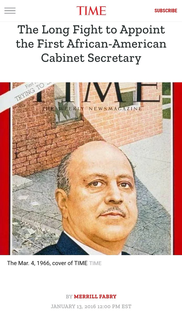 We already know there has only been 1 Black President and no VPs, so let's talk cabinet officials. There have only been 22 Black cabinet secretaries in history with the FIRST (Bob Weaver) appointed in 1966 & 1st Black woman (Patricia Roberts Harris) appointed in 1977.
