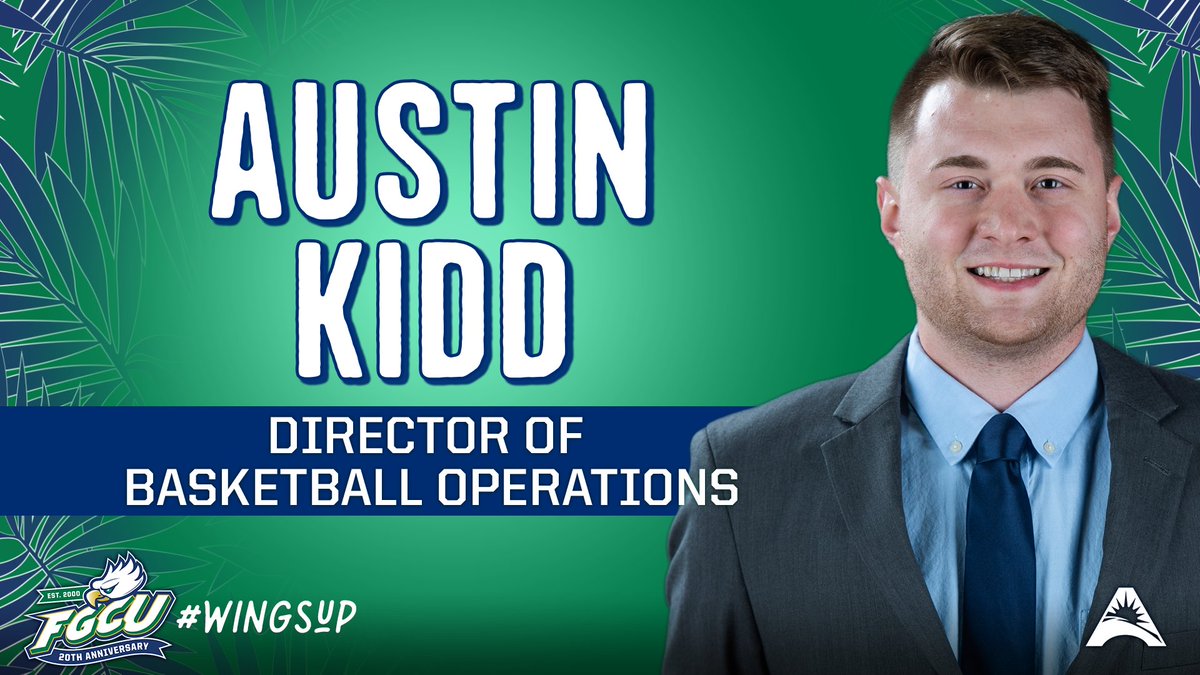 NEWS | <a href="/AustinKiddHoops/">Austin Kidd</a> promoted to <a href="/FGCU_MBB/">FGCU Men's Hoops</a> Director of Operations

📰 - bit.ly/2Hes4PR
#WingsUp 🦅🌴🏀 | #DunkCity