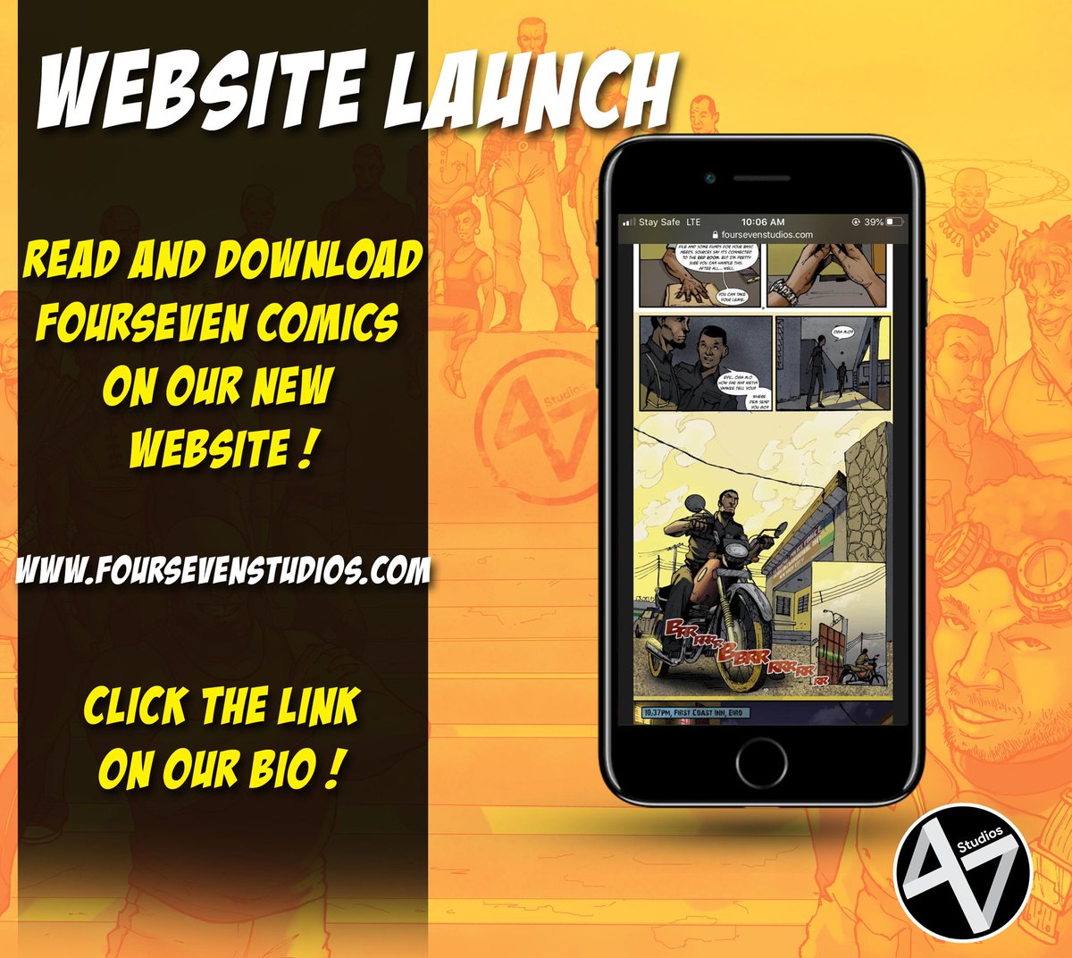 Website launch! Check it out...  foursevenstudios.com

#comics #onlinecomics #webtoon #nigeriancomics #NigeriaYouthsLiveMatter