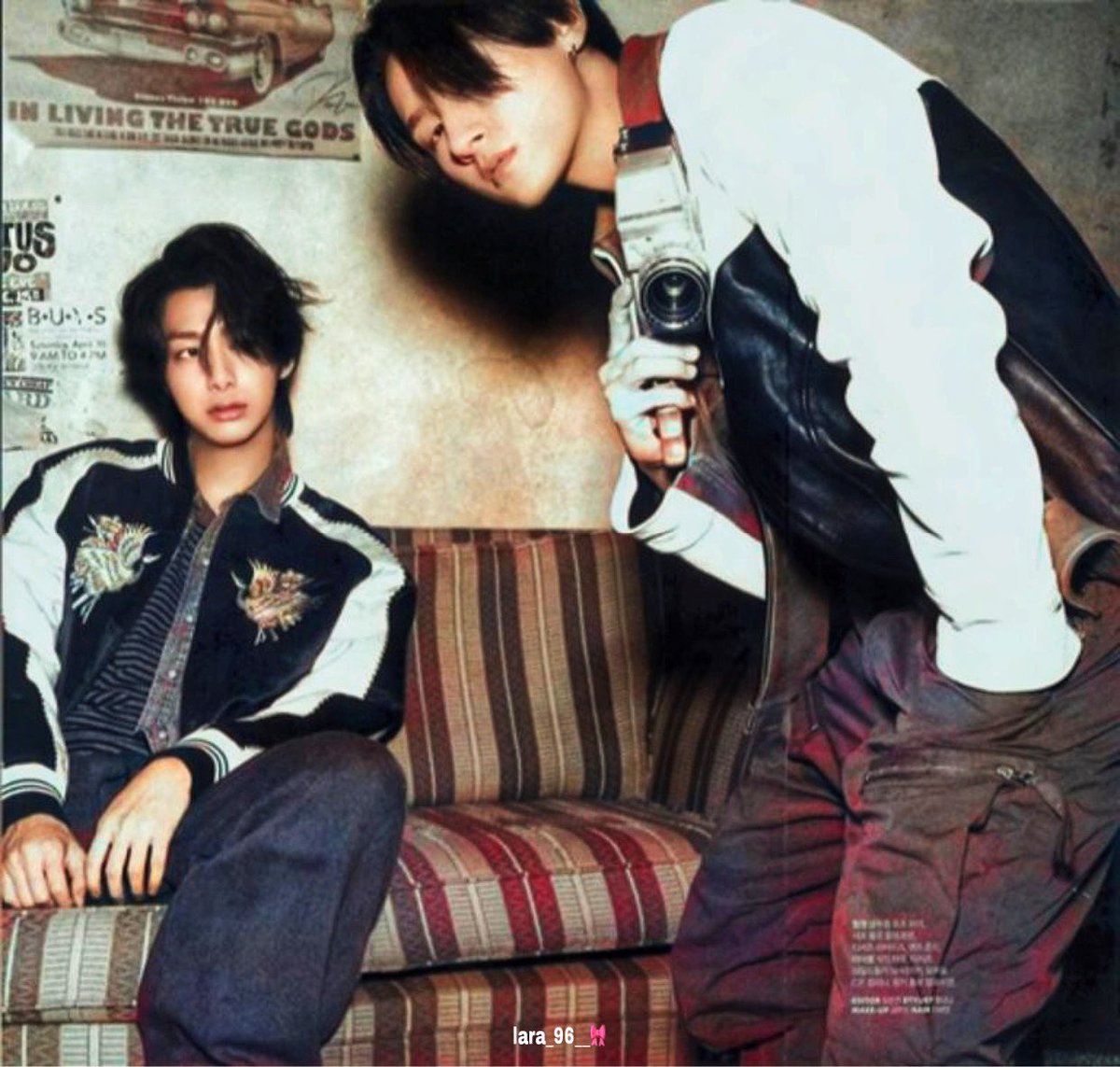sailorwonho's tweet photo. I colorized the pictures from the singles magazine of Hyungwon and Changkyun https://t.co/g3YojBZUFh