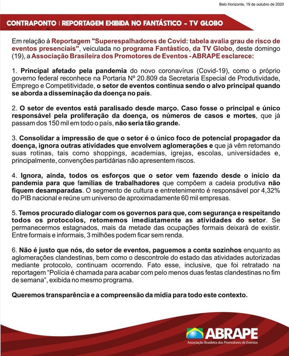 thiagor_corumba's tweet photo. ATÉ QUANDO VAMOS FICAR PARADOS?
CONTINUAMOS SENDO ALVOS DA MÍDIA, MESMO ESTANDO 7 MESES SEM TRABALHAR!
TODOS OS SETORES FUNCIONANDO, VAMOS ESPERAR ATÉ QUANDO? 🔤 #Abrape #Abcdario https://t.co/ve7AgRpgdS