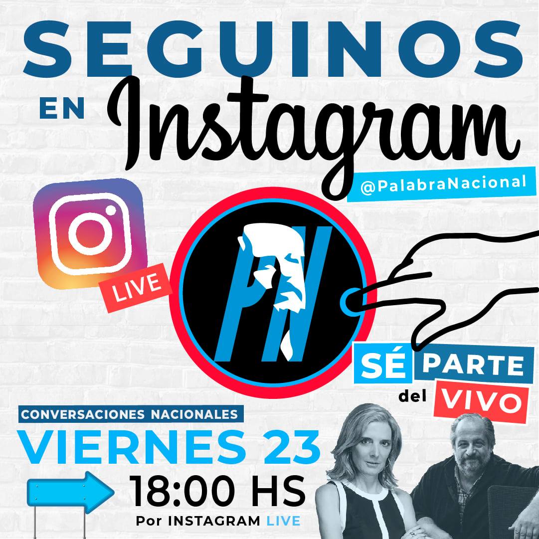 🗣️ CONVERSACIONES NACIONALES 🗣️

👉 Este viernes 23/10, a las 18, <a href="/gustavowcampana/">Gustavo Campana</a> y <a href="/bernardallorent/">Bernarda Llorente</a>.

👉 SEGUINOS EN INSTAGRAM y sé parte del VIVO.

📲 instagram.com/palabranacional
