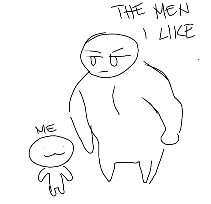 this is still the funniest thing i drew... yes i am 4'10 and all the men im in love with are 6+ ft 