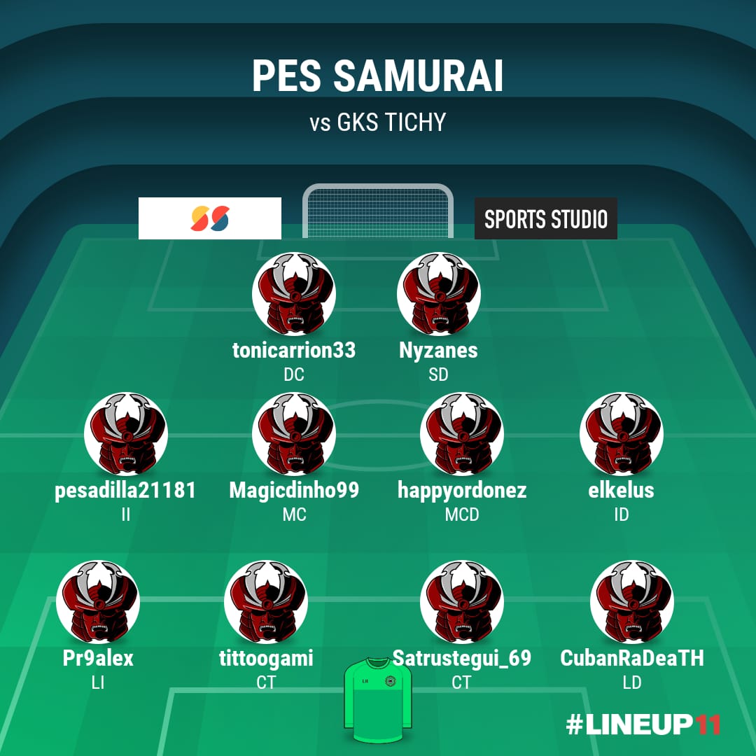 Ya tenemos alineaciones hoy!
A las 21:30 #directo de #PES2021 en #10vs10 con <a href="/SamuraiPes/">Pes Samurai</a>!!
No te pierdas los partidazo de ésta noche!
Y después 11vs11 de @e_contenders de #elevenlegends! (Atentos a la transmisión de este en los próximos días)