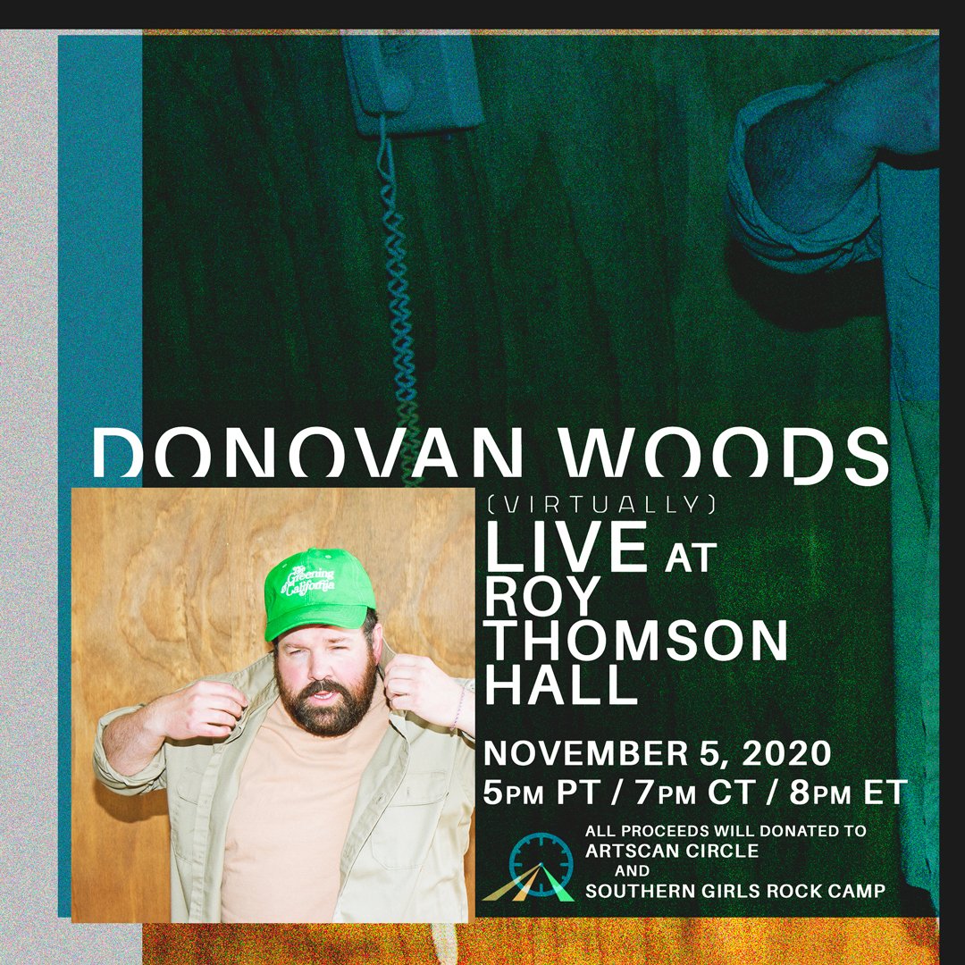 On Thursday Nov 5th, Danforth alum <a href="/DonovanWoods/">Donovan Woods</a> will be playing a solo acoustic set from an empty Roy Thomson Hall (virtually), with a special opening performance from <a href="/LULLANAS_music/">LULLANAS</a>.

Tickets are on sale now! donovanwoods.merchmadeeasy.com/?ref=LNWest