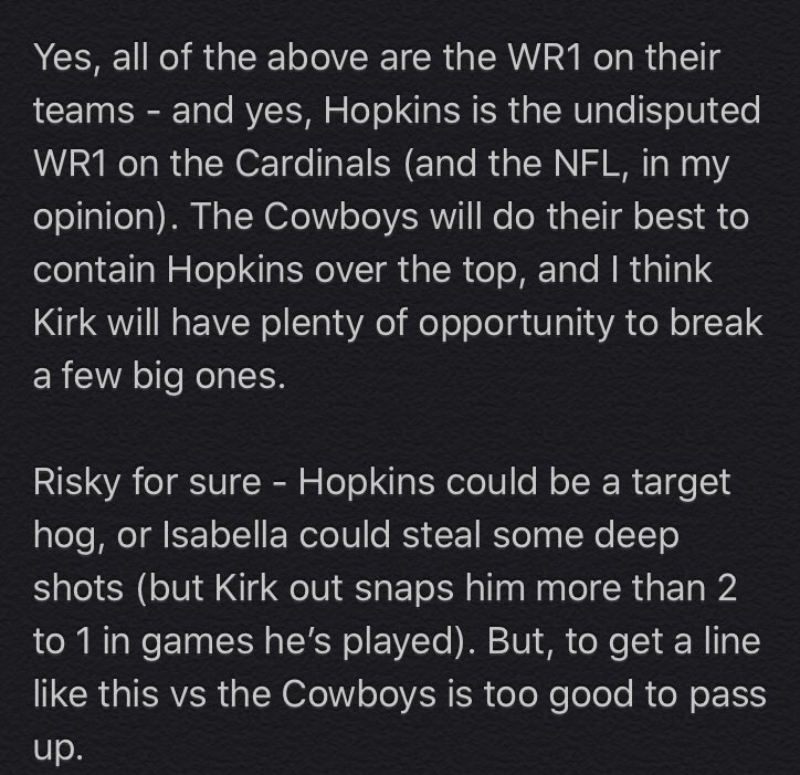 PropBetGuy's tweet image. 1u - Christian Kirk o44.5 receiving yards -105 (FanDuel)

This is probably the highest variance/risk play for me this week - but it has hit the same spot in my analysis that has been making us money. So let’s get it 👊🏻👊🏻👊🏻

#nfl #playerprops