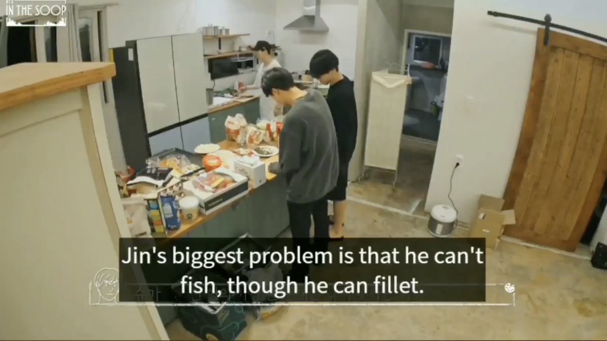 i lied not end of thread but yoongi was so impressed w seokjin’s filleting skills he promised to buy seokjin a good sashimi knife (thank u to  @yourtinypinky for reminding me <3)