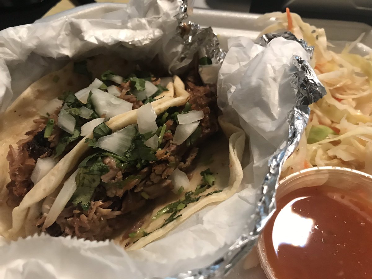 kuratowa's tweet photo. Pupusa Loca and Carne Asade tacos from Restaurante Low Hernandez. This is really hitting the spot! #Recombobulation #HEWeb20 https://t.co/BNb7PtJ4at